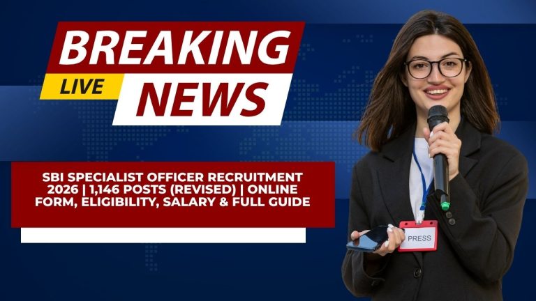 SBI Specialist Officer Recruitment 2026