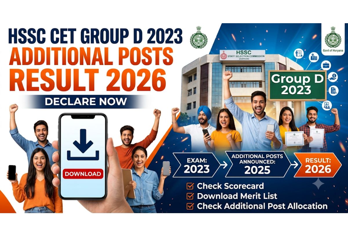 HSSC CET Group D 2023 Additional Posts Result 2026