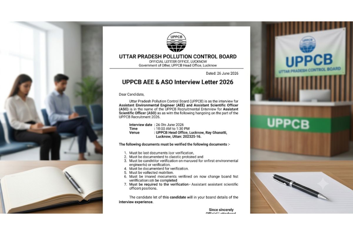 UPPCB AEE & ASO Interview Letter 2026
